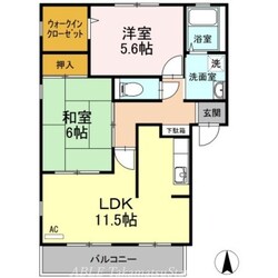 パインズコート新居　Ｃ棟の物件間取画像